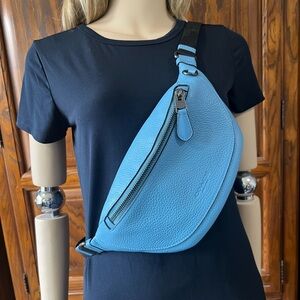 NWT COACH WARREN MINI LEATHER BELT BAG CR374 WAIST FANNY PACK PURSE HANDBAG POOL